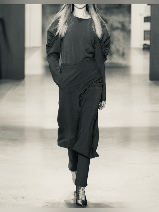 Tibi Tops - Tibi ssense revolve Minimalist white Draped blouse chic modern scandi runway 2